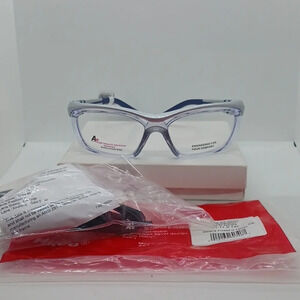 NWT A-2 RX SAFETY GLASSES 225S SILVER NAVY